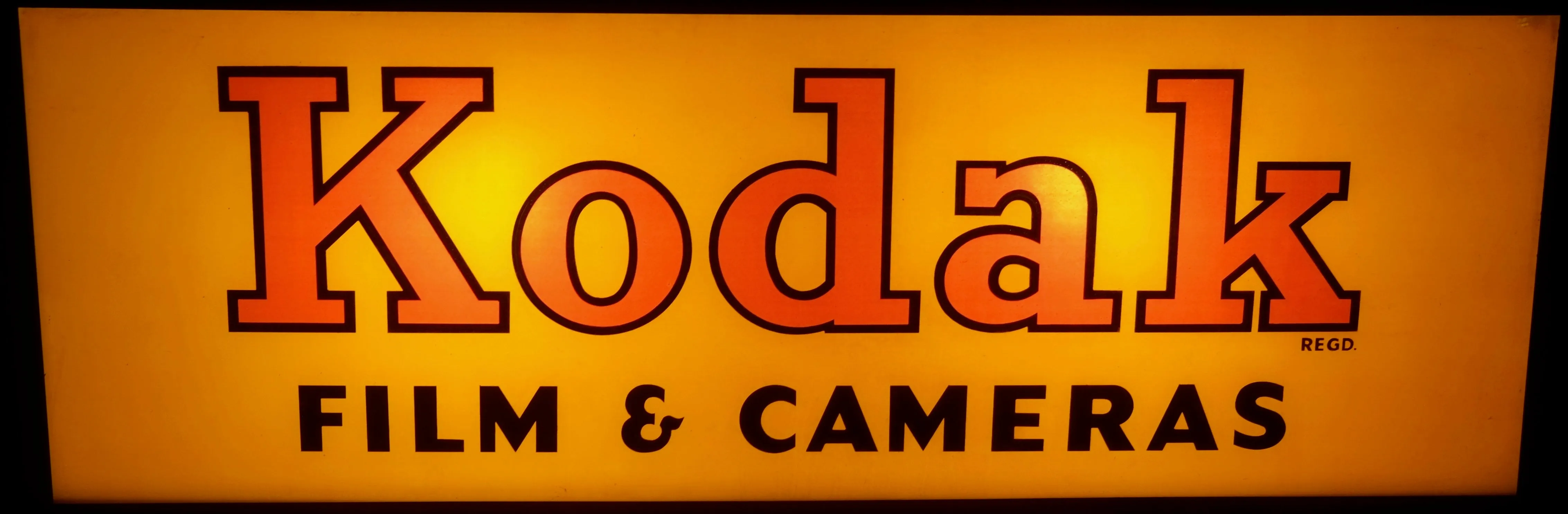 1950s Kodak Advertising Sign Lamp. Novel Industrial Design Retro Lighting