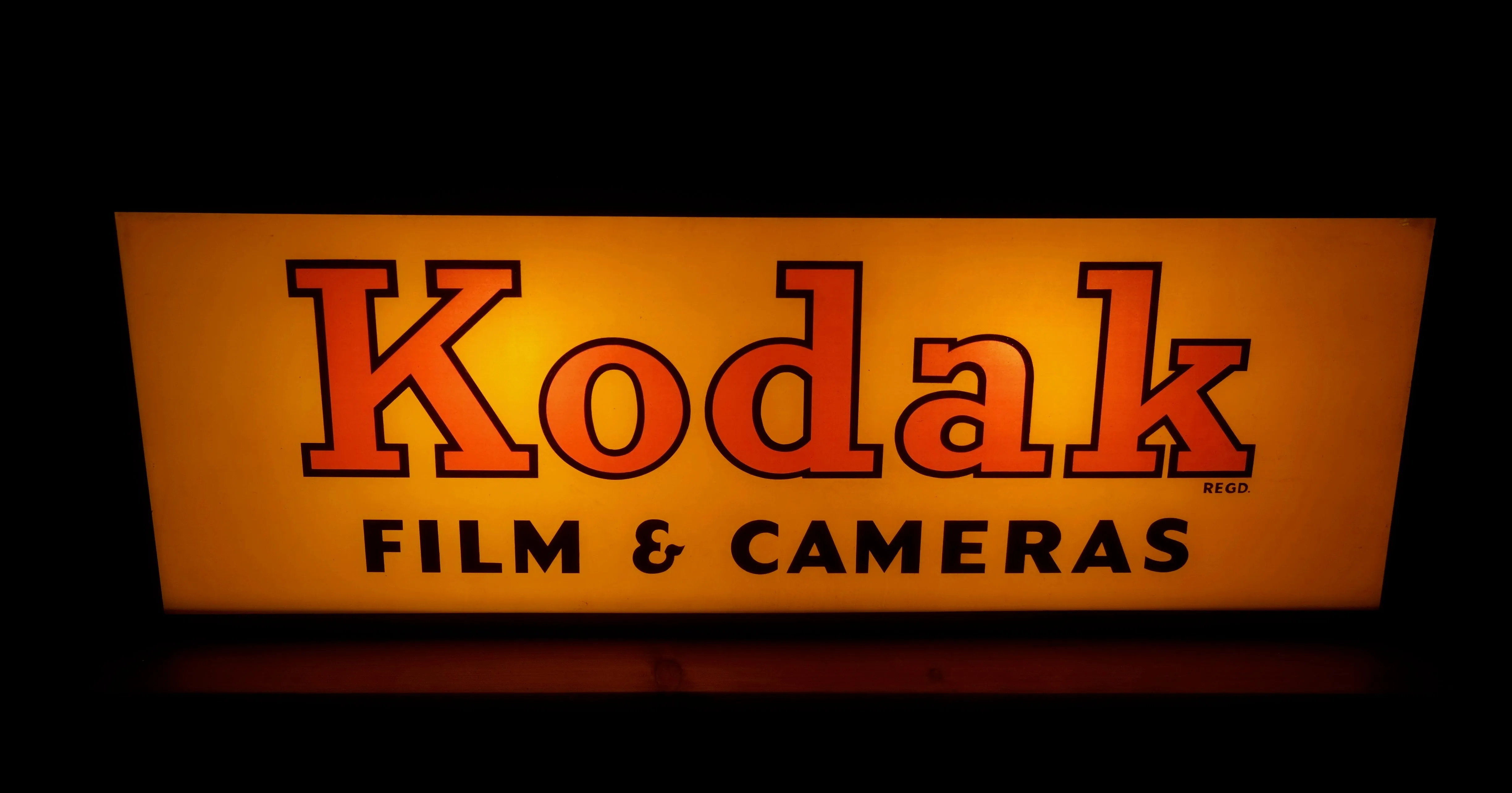 1950s Kodak Advertising Sign Lamp. Novel Industrial Design Retro Lighting