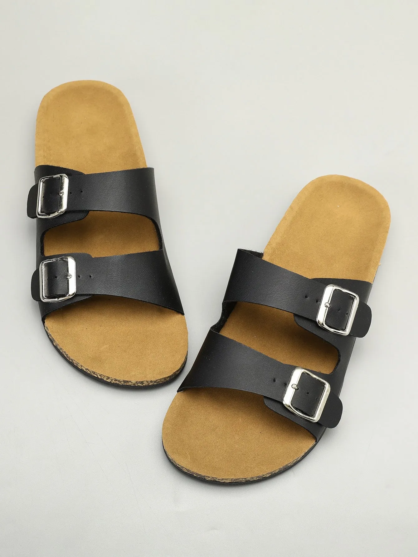 2023 Summer New Arrival Black Fashionable Pu Leather Beach Soft & Comfortable Flip Flops For Home, Outdoor And Casual Wear