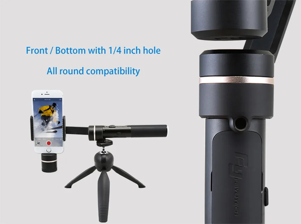 3-Axis Splash Proof Handheld Gimbal Stabilizer for iPhone X. 8. 7. 6 Plus Smartphone