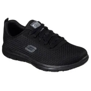 77210-BLK Skechers Womens Relaxed Fit: Ghenter - Bronaugh SR Work Athletic Shoes