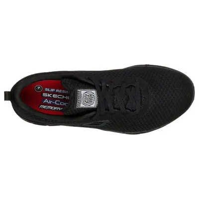 77210-BLK Skechers Womens Relaxed Fit: Ghenter - Bronaugh SR Work Athletic Shoes