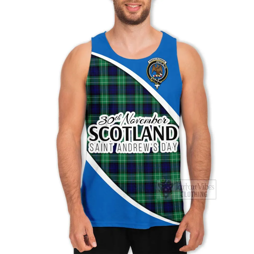 Abercrombie Family Crest Tartan Men's Tank Top Celebrate Saint Andrew's Day in Style