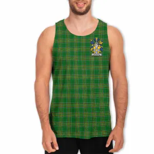 Accotts Irish Clan Tartan Men's Tank Top with Coat of Arms