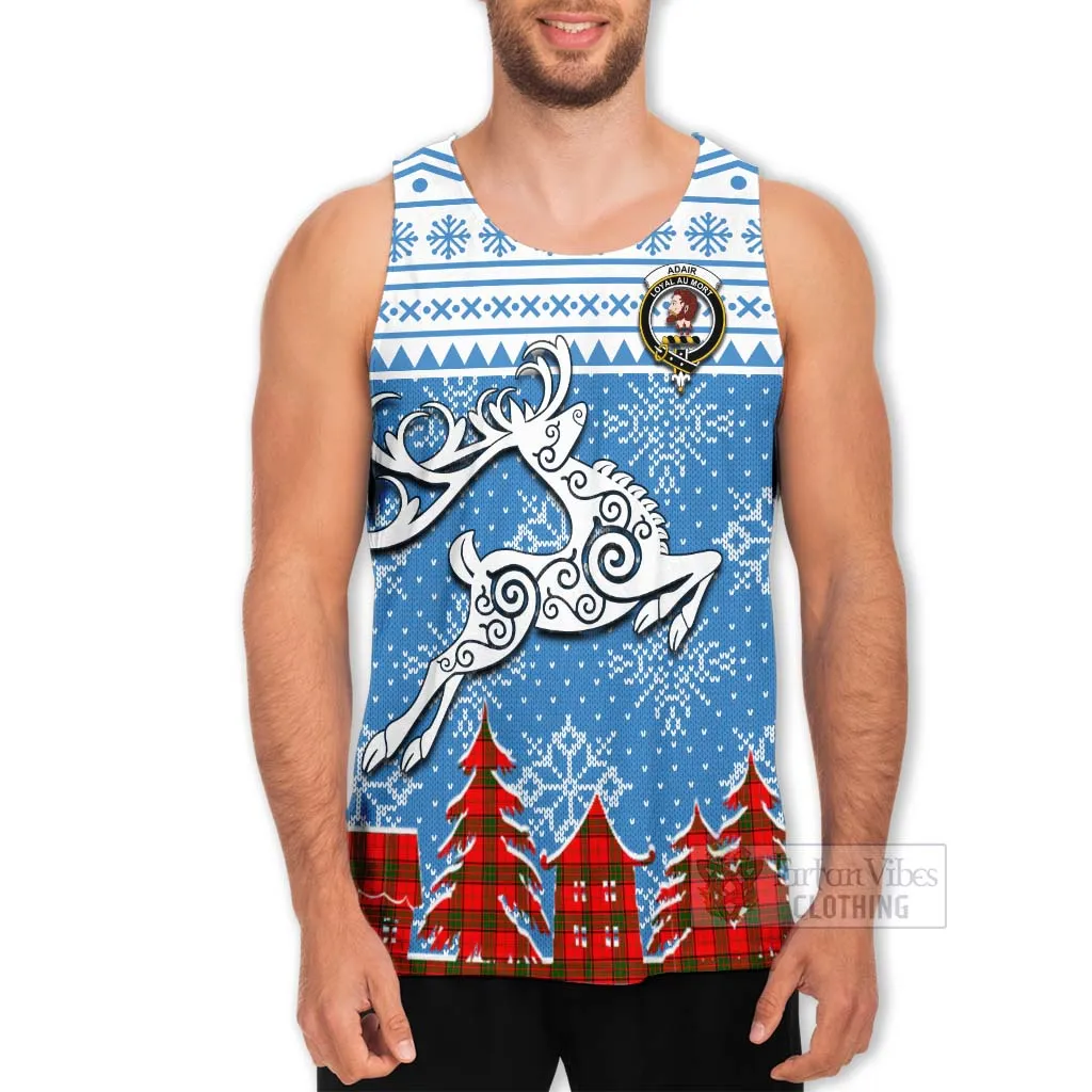 Adair Clan Christmas Men's Tank Top Celtic Reindeer Style