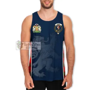 Adair Tartan Men's Tank Top with Family Crest and Lion Rampant Vibes Sport Style