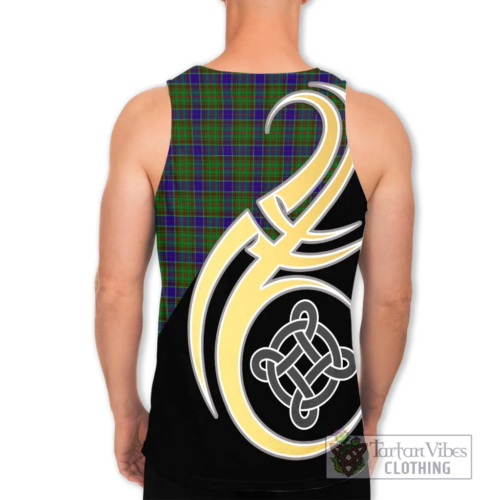 Adam Tartan Men's Tank Top with Family Crest and Celtic Symbol Style