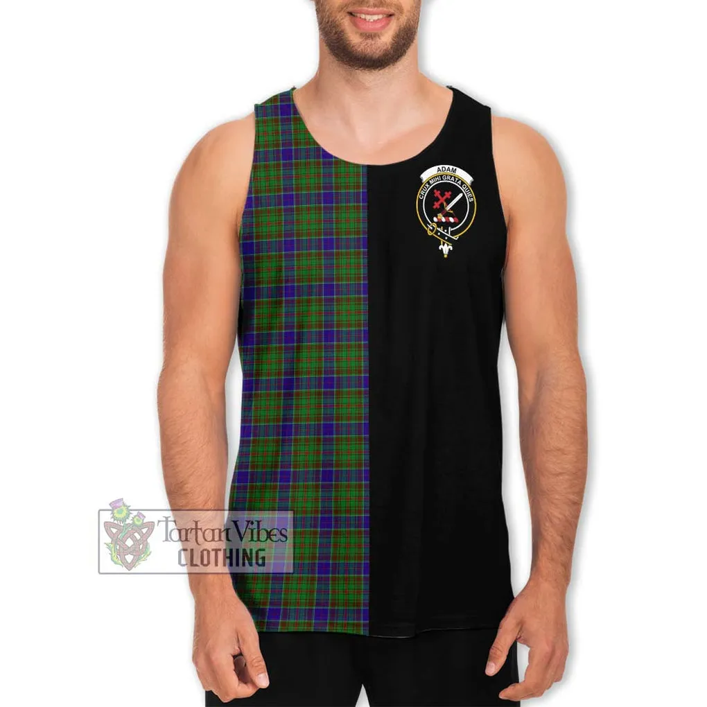 Adam Tartan Men's Tank Top with Family Crest and Half Of Me Style