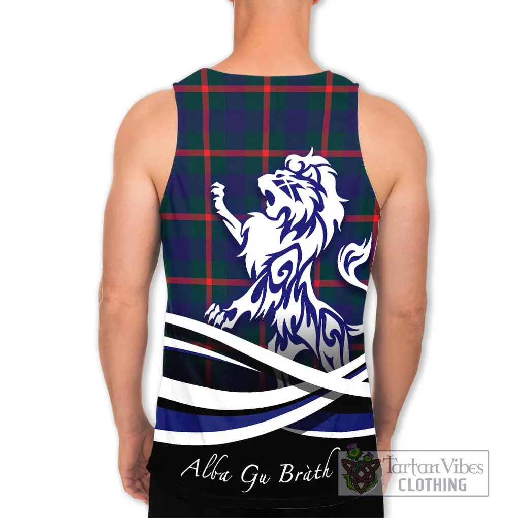 Agnew Tartan Men's Tank Top with Alba Gu Brath Regal Lion Emblem