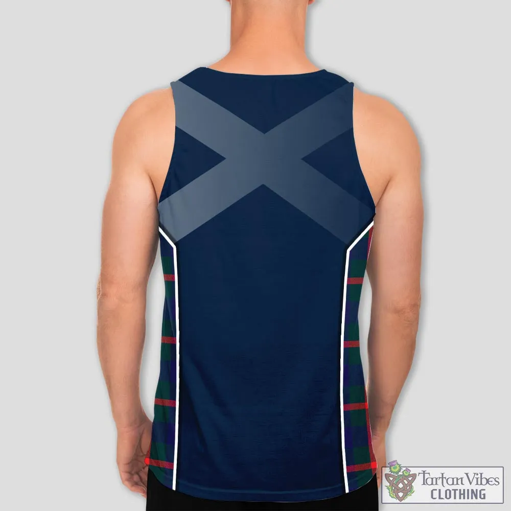 Agnew Tartan Men's Tanks Top with Family Crest and Scottish Thistle Vibes Sport Style