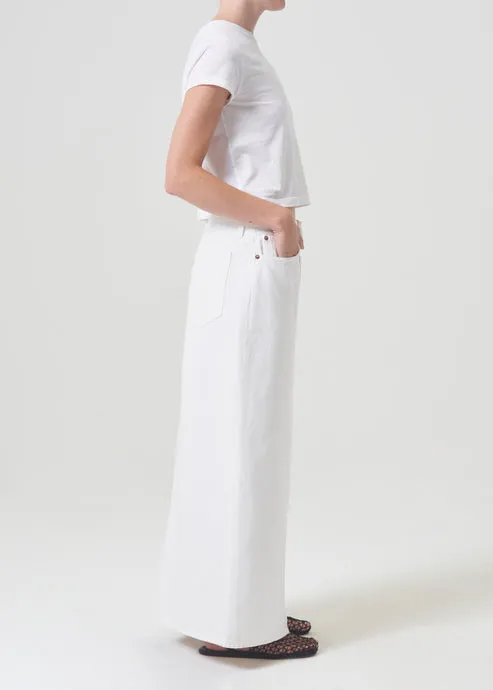 Agolde Leif Maxi Skirt in Milkshake