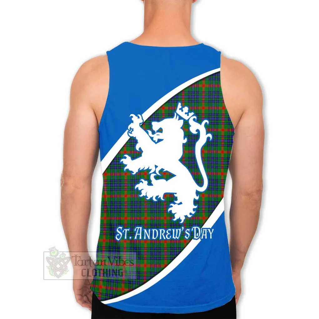 Aiton Family Crest Tartan Men's Tank Top Celebrate Saint Andrew's Day in Style