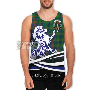 Aiton Tartan Men's Tank Top with Alba Gu Brath Regal Lion Emblem