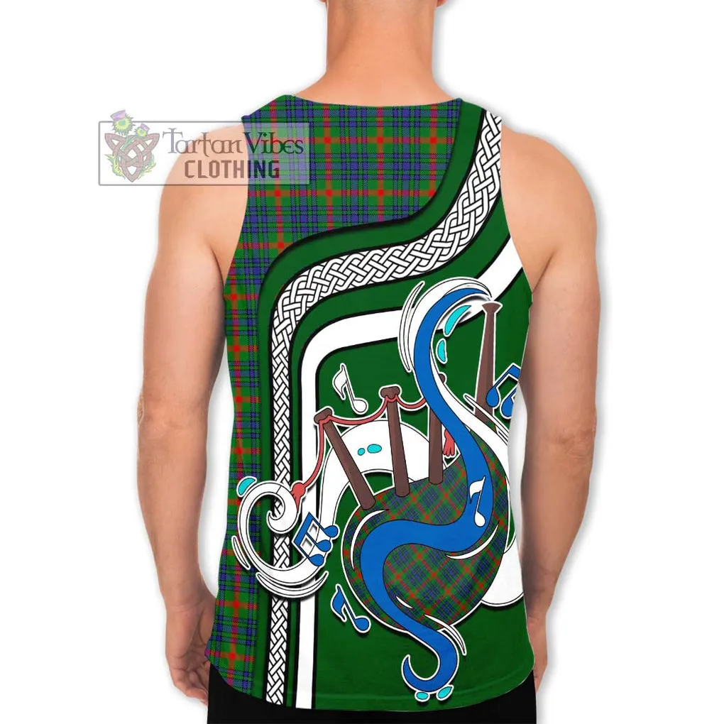 Aiton Tartan Men's Tank Top with Epic Bagpipe Style