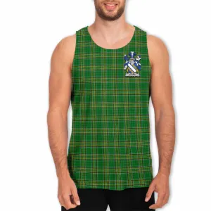 Aland Irish Clan Tartan Men's Tank Top with Coat of Arms