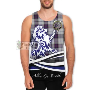 Alexander of Menstry Dress Tartan Men's Tank Top with Alba Gu Brath Regal Lion Emblem