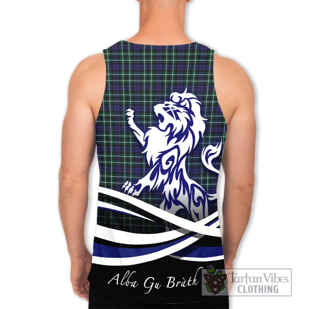 Allardice Tartan Men's Tank Top with Alba Gu Brath Regal Lion Emblem