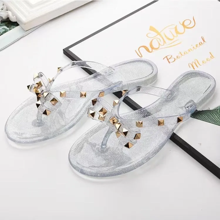 Amozae  Summer Flip Flops Women Slide Sandals Crystal Bling Beach Slippers Casual Shoes For Women Light Wedges Platform Slippers