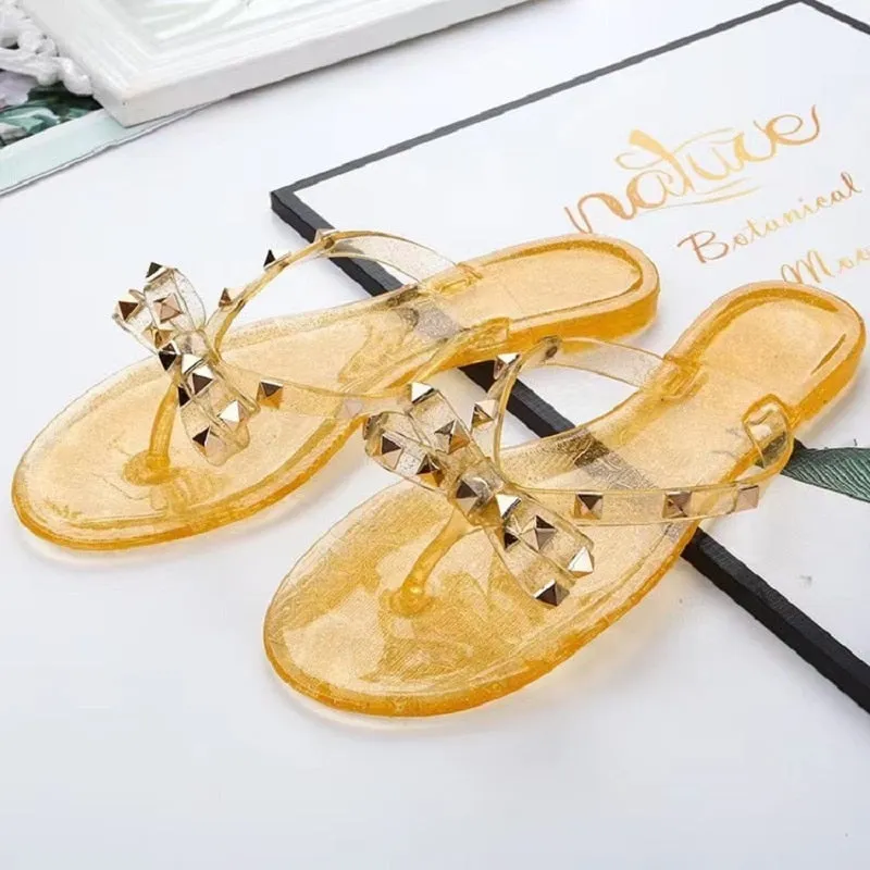 Amozae  Summer Flip Flops Women Slide Sandals Crystal Bling Beach Slippers Casual Shoes For Women Light Wedges Platform Slippers