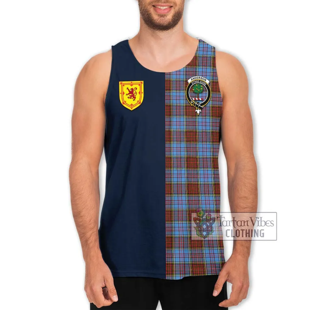 Anderson Modern Tartan Men's Tank Top Alba with Scottish Lion Royal Arm Half Style