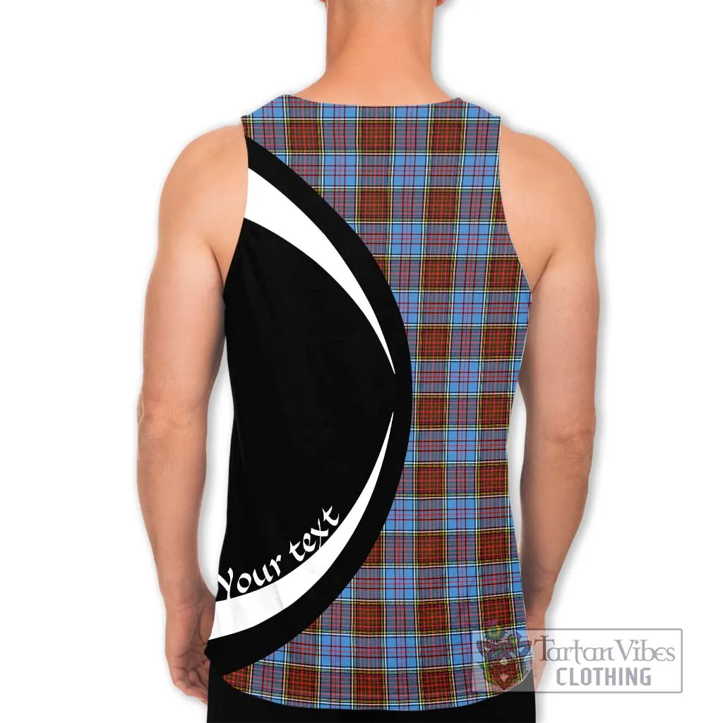 Anderson Modern Tartan Men's Tank Top with Family Crest Circle Style