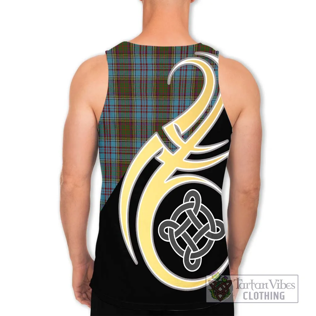 Anderson Tartan Men's Tank Top with Family Crest and Celtic Symbol Style