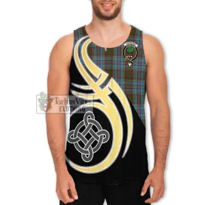 Anderson Tartan Men's Tank Top with Family Crest and Celtic Symbol Style