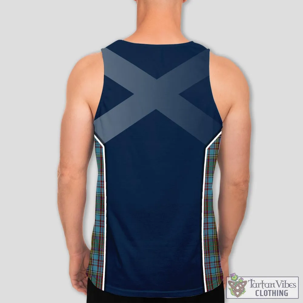 Anderson Tartan Men's Tanks Top with Family Crest and Scottish Thistle Vibes Sport Style