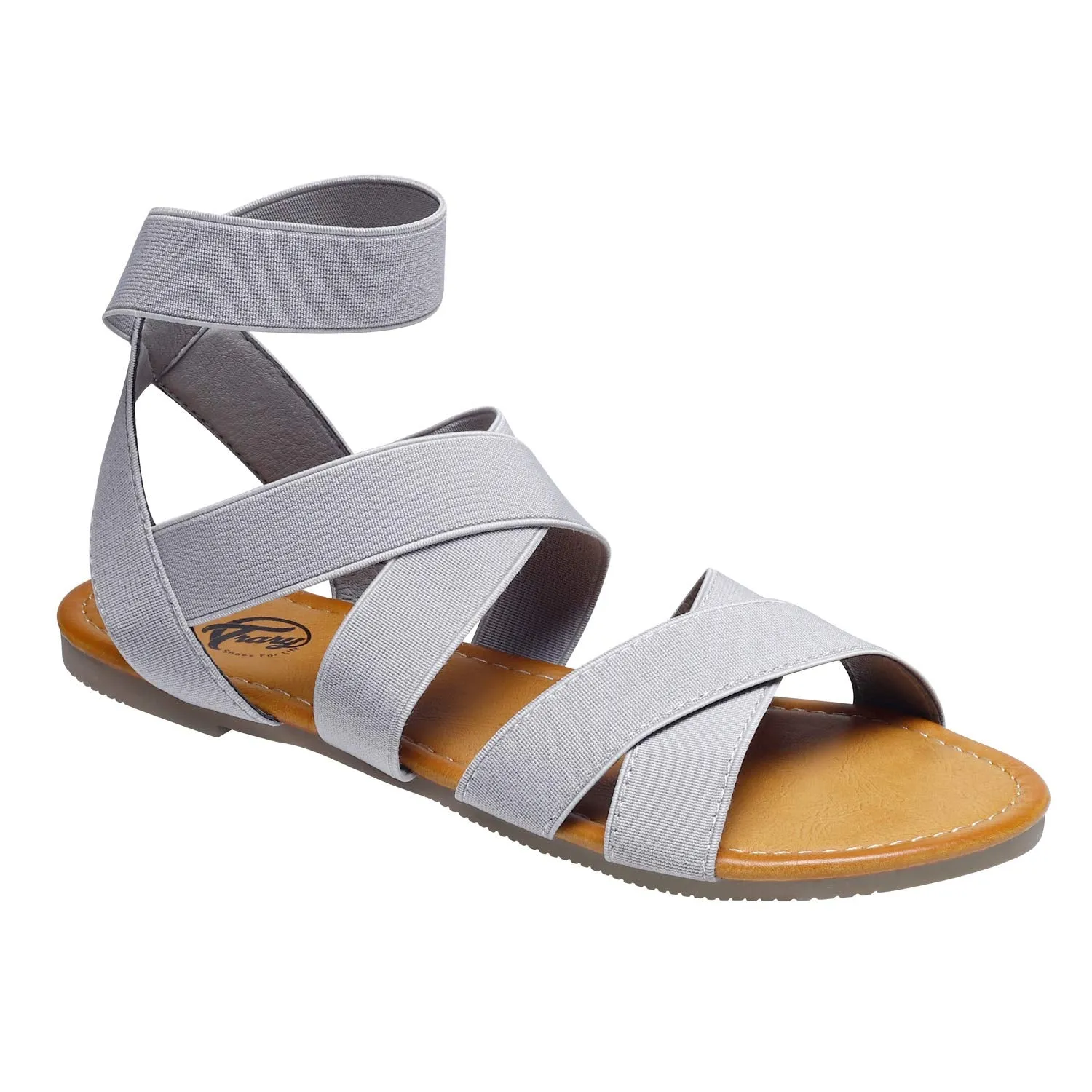 Ankle Strap Elastic Flat Sandals