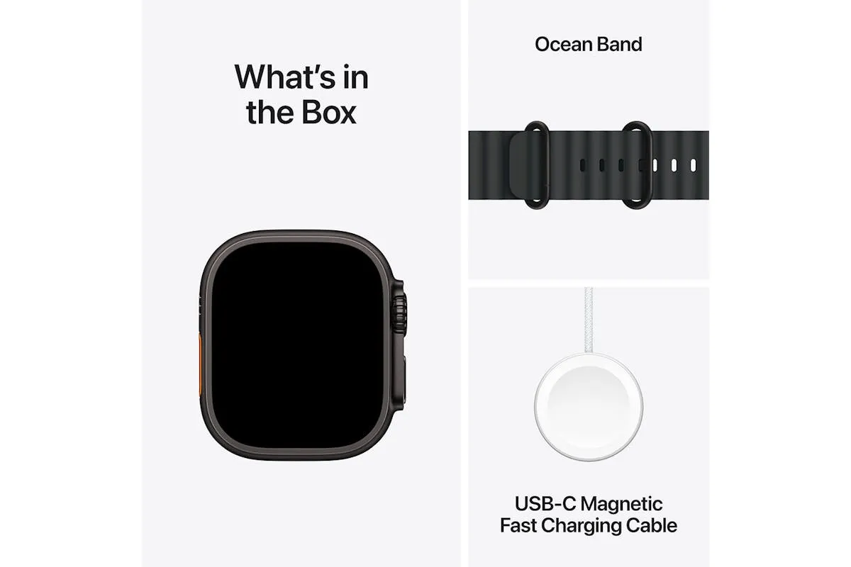 Apple Watch Ultra 2 | 49mm | Black Titanium Case with Black Ocean Band