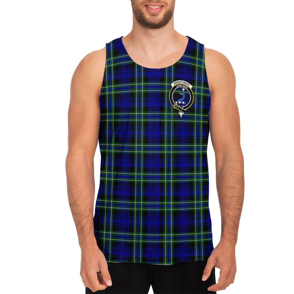 Arbuthnot Modern Tartan Mens Tank Top with Family Crest