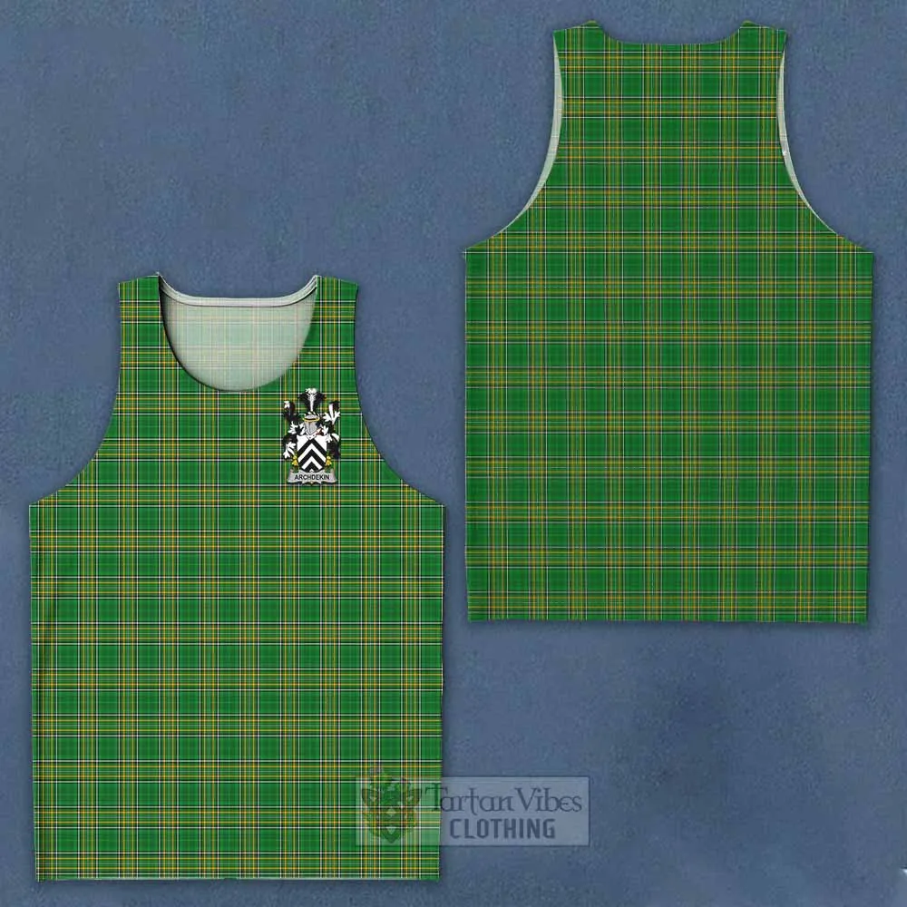 Archdekin Irish Clan Tartan Men's Tank Top with Coat of Arms