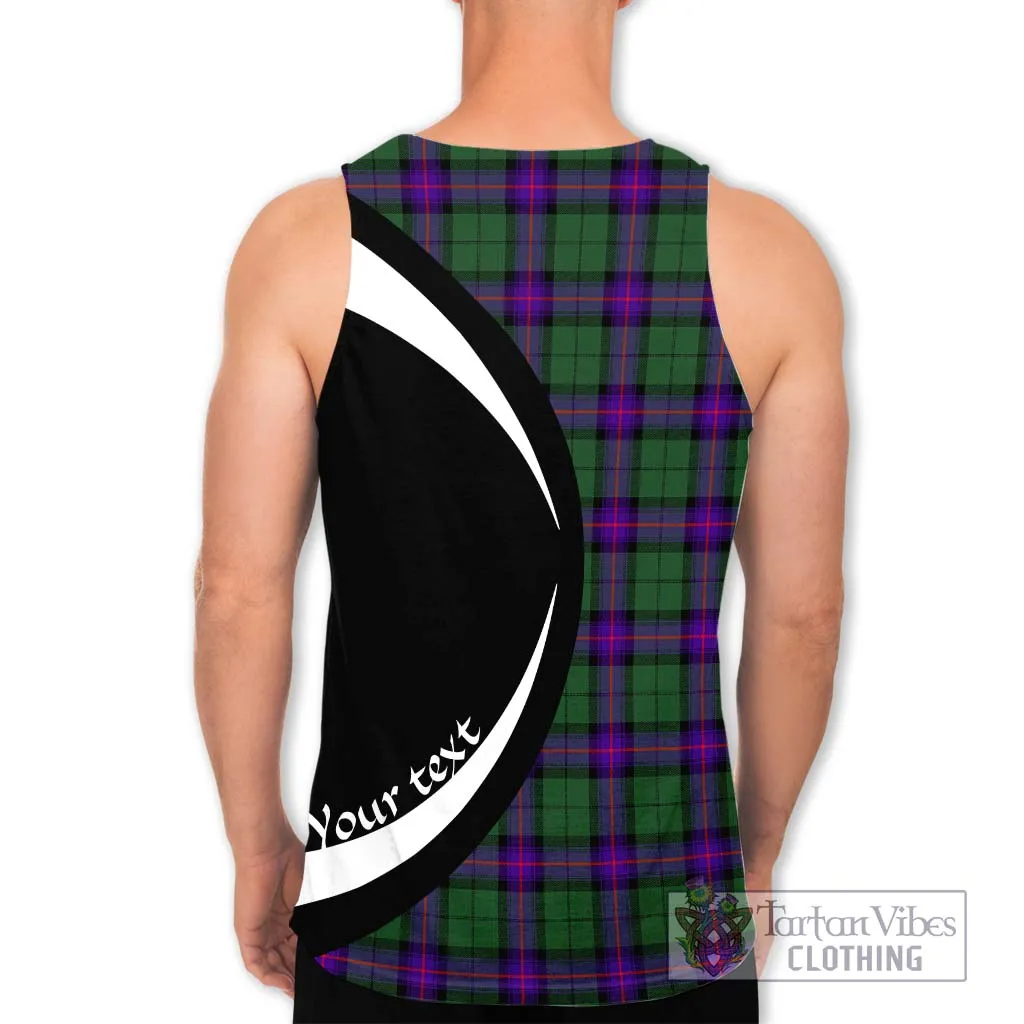 Armstrong Modern Tartan Men's Tank Top with Family Crest Circle Style