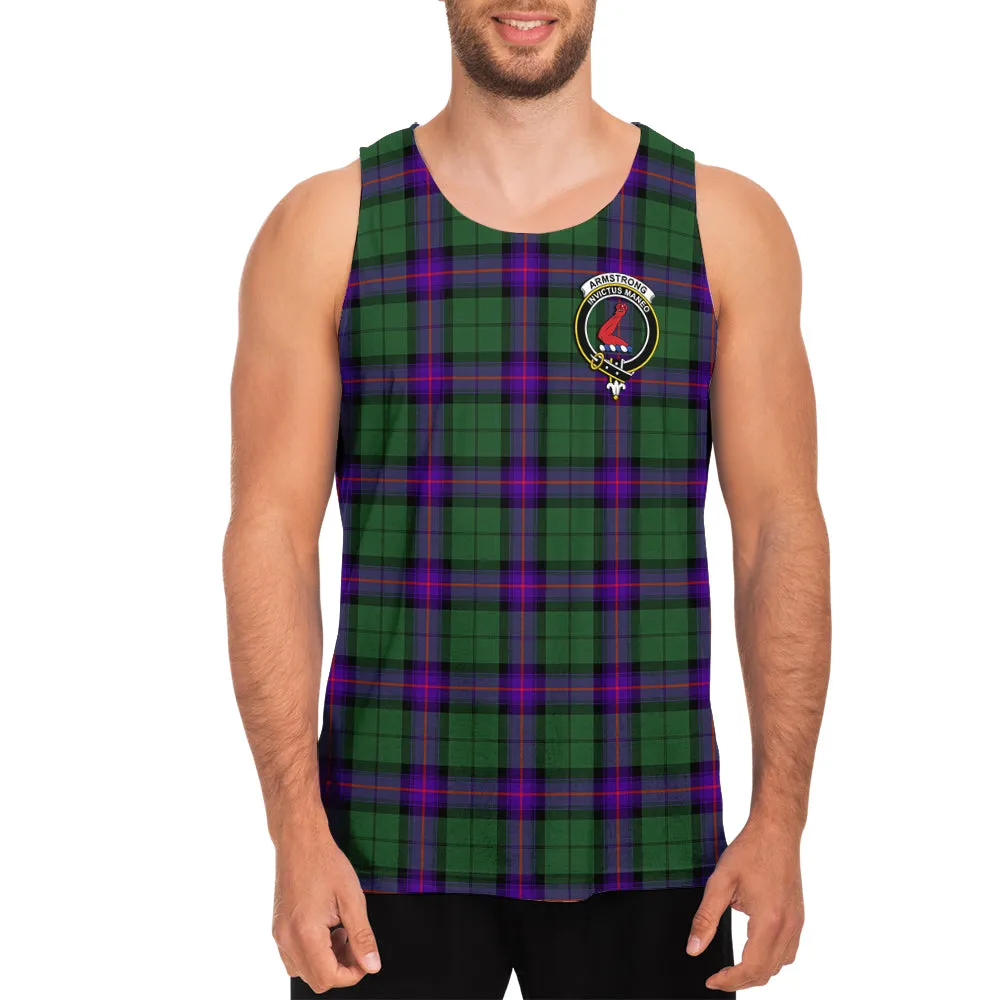 Armstrong Modern Tartan Mens Tank Top with Family Crest