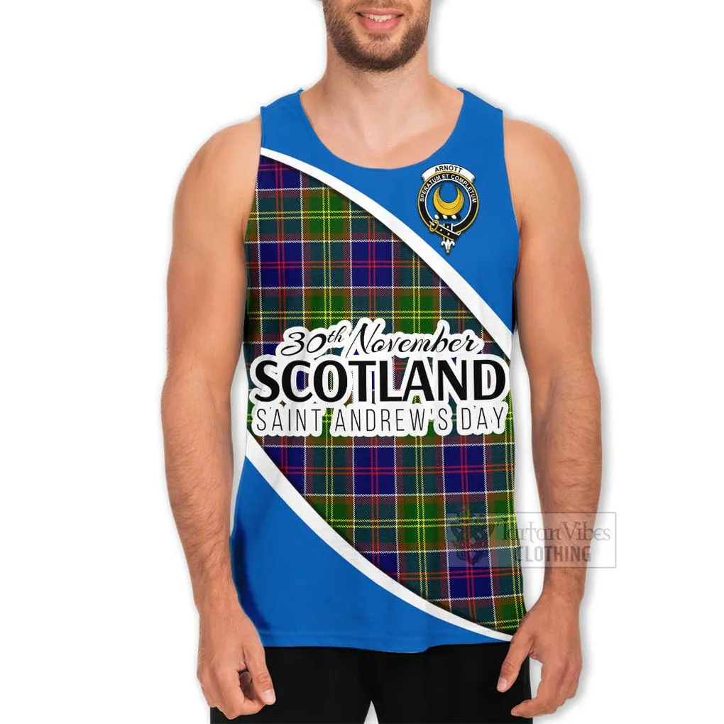 Arnott Family Crest Tartan Men's Tank Top Celebrate Saint Andrew's Day in Style