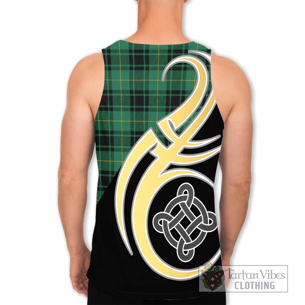 Arthur Ancient Tartan Men's Tank Top with Family Crest and Celtic Symbol Style