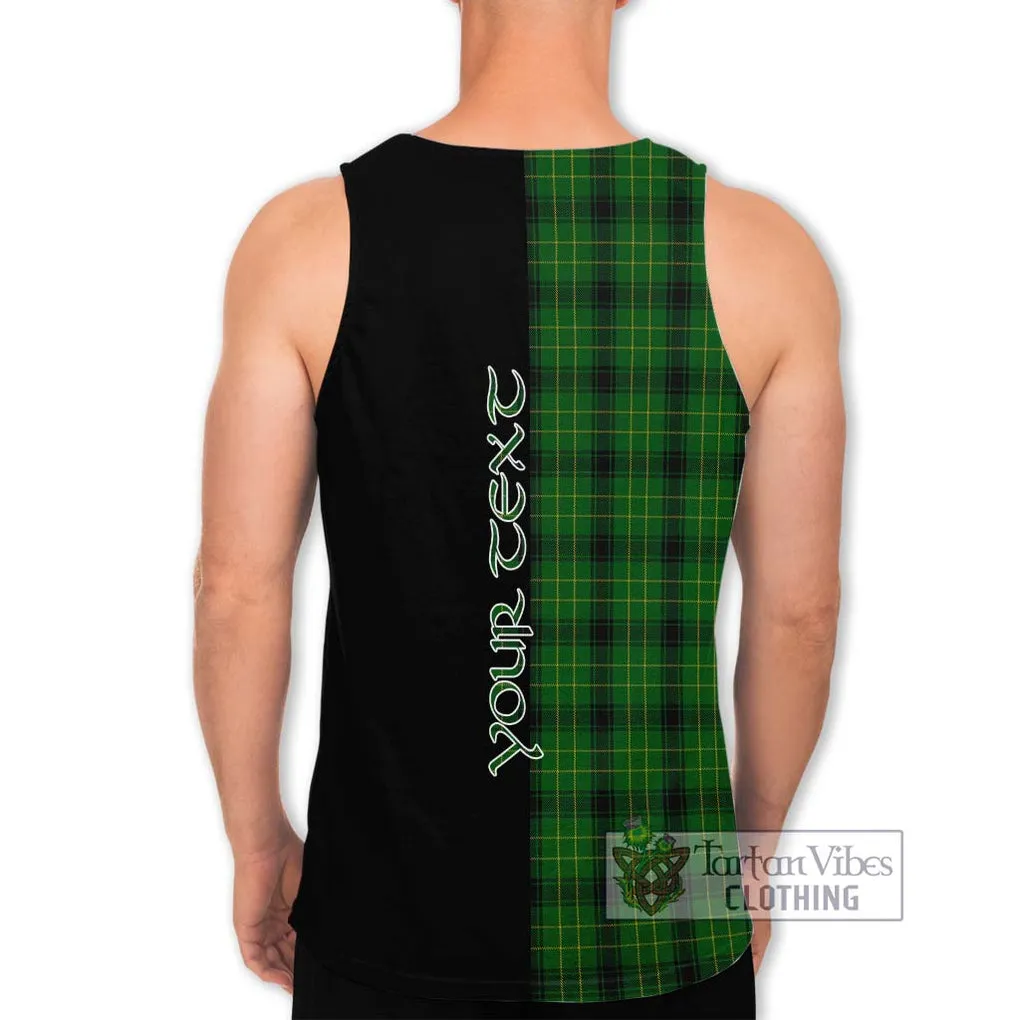 Arthur Highland Tartan Men's Tank Top with Family Crest and Half Of Me Style