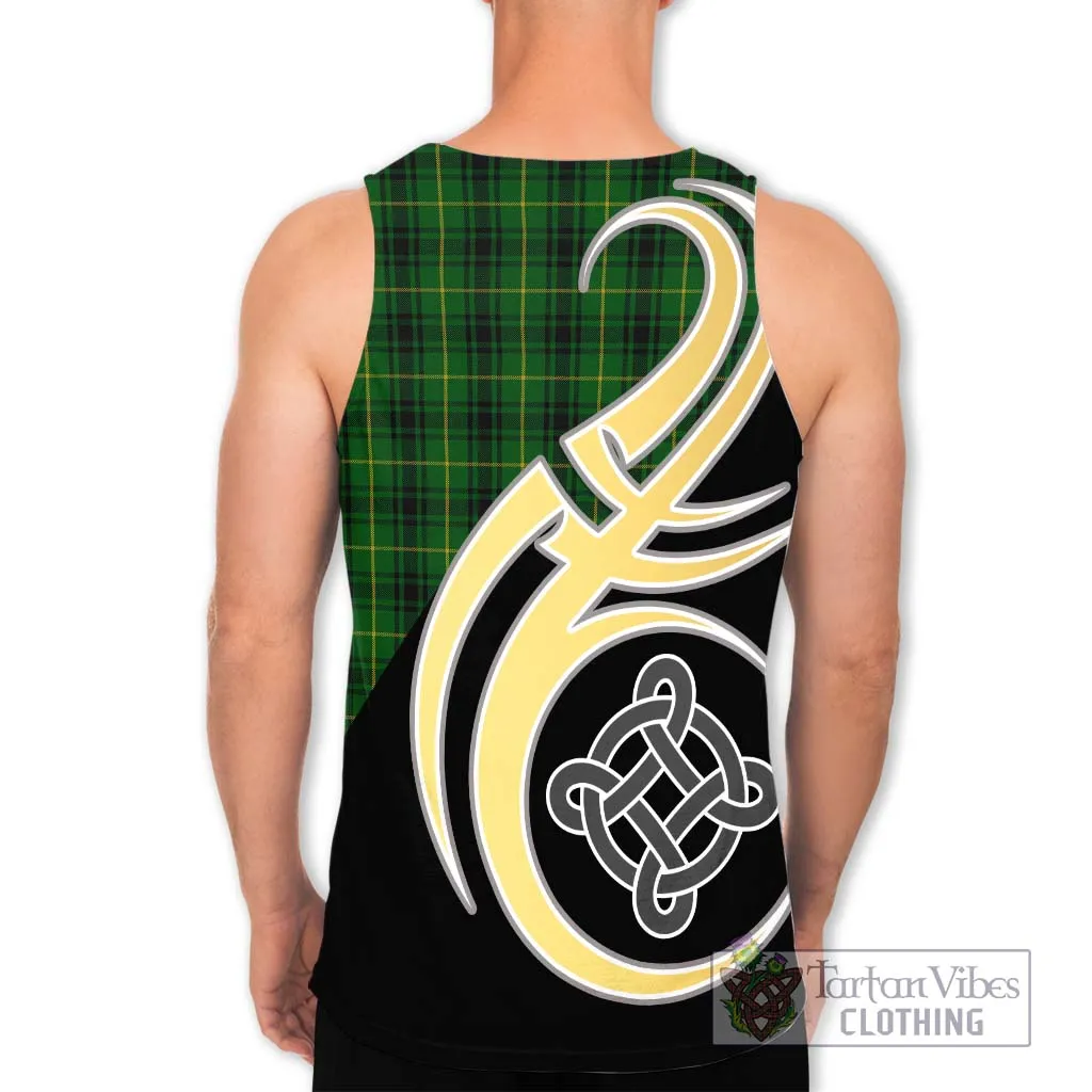 Arthur Tartan Men's Tank Top with Family Crest and Celtic Symbol Style