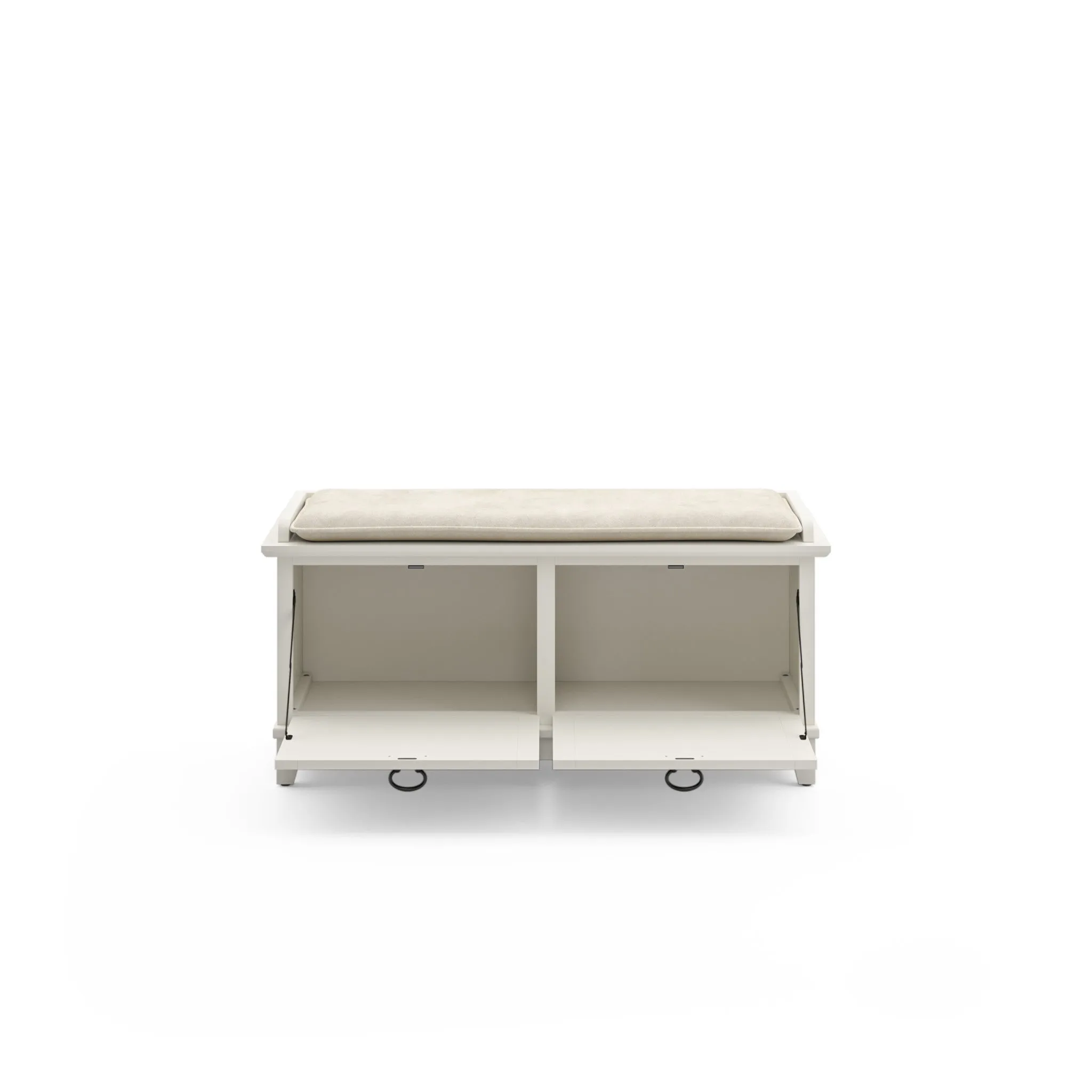 Arts & Crafts Off-White Storage Bench