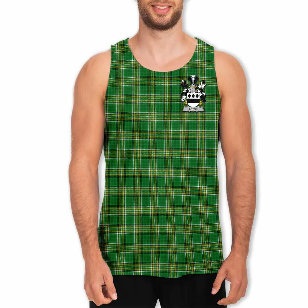 Aston Irish Clan Tartan Men's Tank Top with Coat of Arms