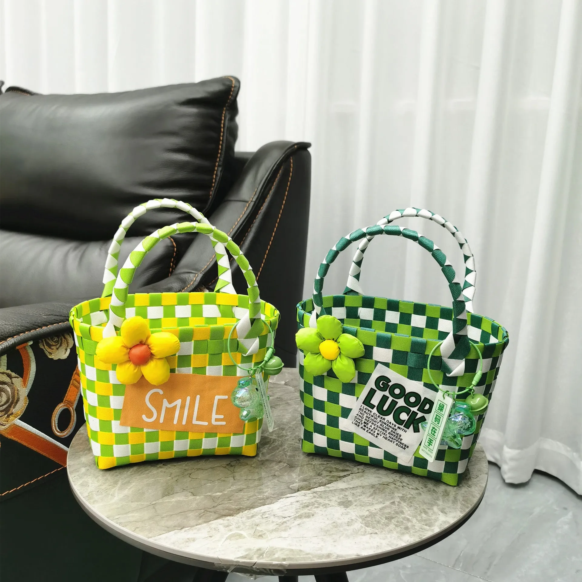 Bag Woven Bag Handbag Hand Collar Bag Beach Bag Vegetable Basket Woven Bag Female Tote Bag Wholesale Hand Gift Basket