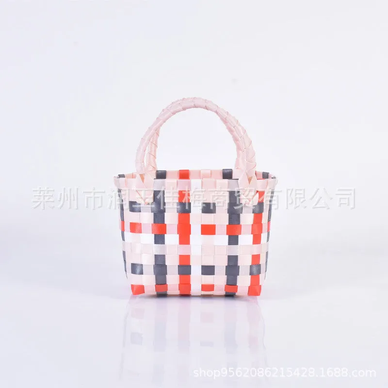 Bag Woven Bag Handbag Hand Collar Bag Beach Bag Vegetable Basket Woven Bag Female Tote Bag Wholesale Hand Gift Basket