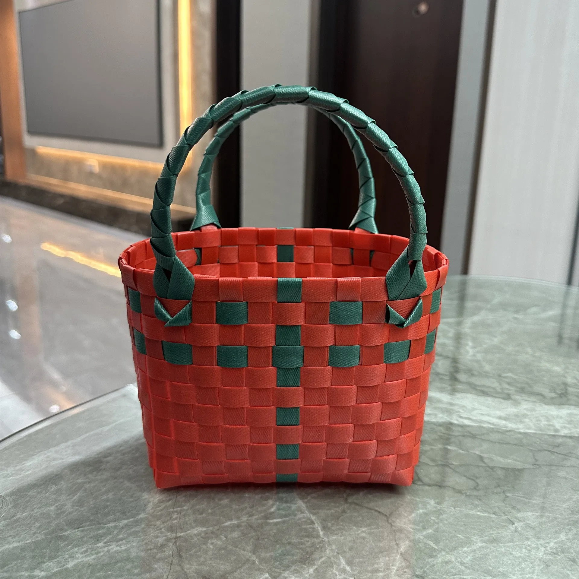 Bag Woven Bag Handbag Hand Collar Bag Beach Bag Vegetable Basket Woven Bag Female Tote Bag Wholesale Hand Gift Basket