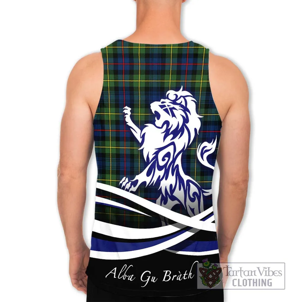 Bailey Modern Tartan Men's Tank Top with Alba Gu Brath Regal Lion Emblem