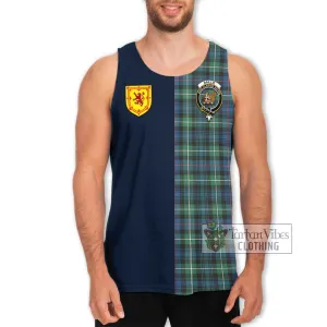 Baillie Ancient Tartan Men's Tank Top Alba with Scottish Lion Royal Arm Half Style