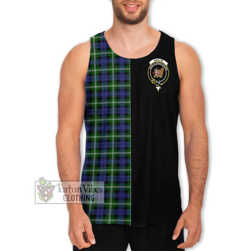 Baillie (Bailey) Tartan Men's Tank Top with Family Crest and Half Of Me Style