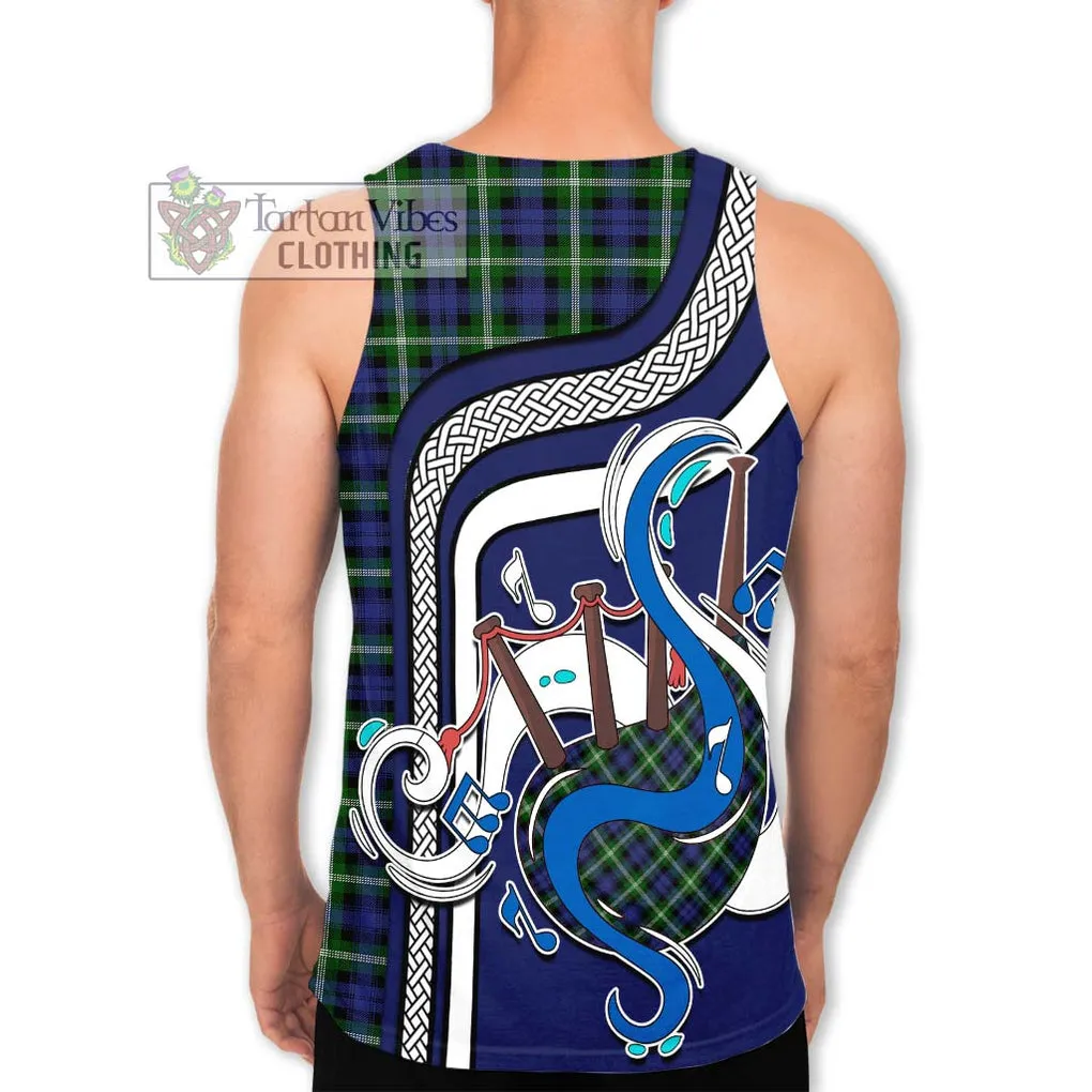 Baillie of Polkemmet Tartan Men's Tank Top with Epic Bagpipe Style