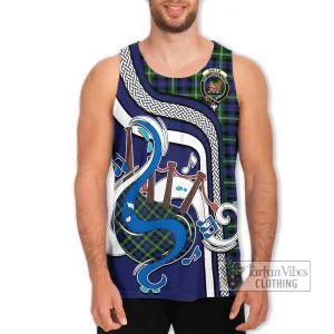 Baillie of Polkemmet Tartan Men's Tank Top with Epic Bagpipe Style