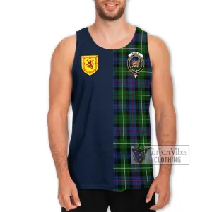 Baillie Tartan Men's Tank Top Alba with Scottish Lion Royal Arm Half Style