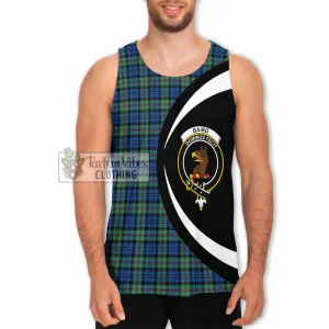 Baird Ancient Tartan Men's Tank Top with Family Crest Circle Style